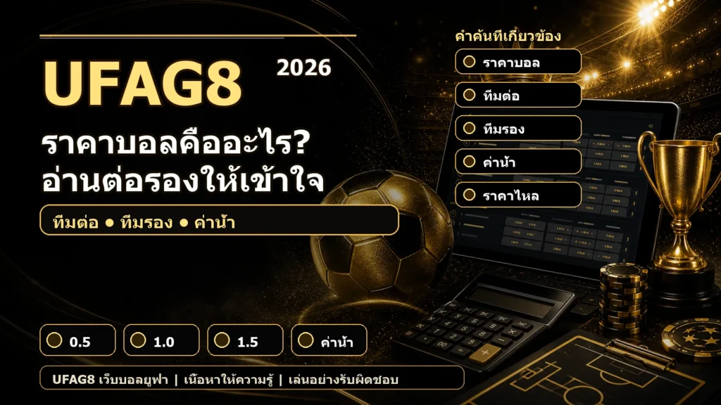 แบนเนอร์ราคาบอลคืออะไร พร้อมคำค้น ทีมต่อ ทีมรอง ค่าน้ำ และราคาไหล