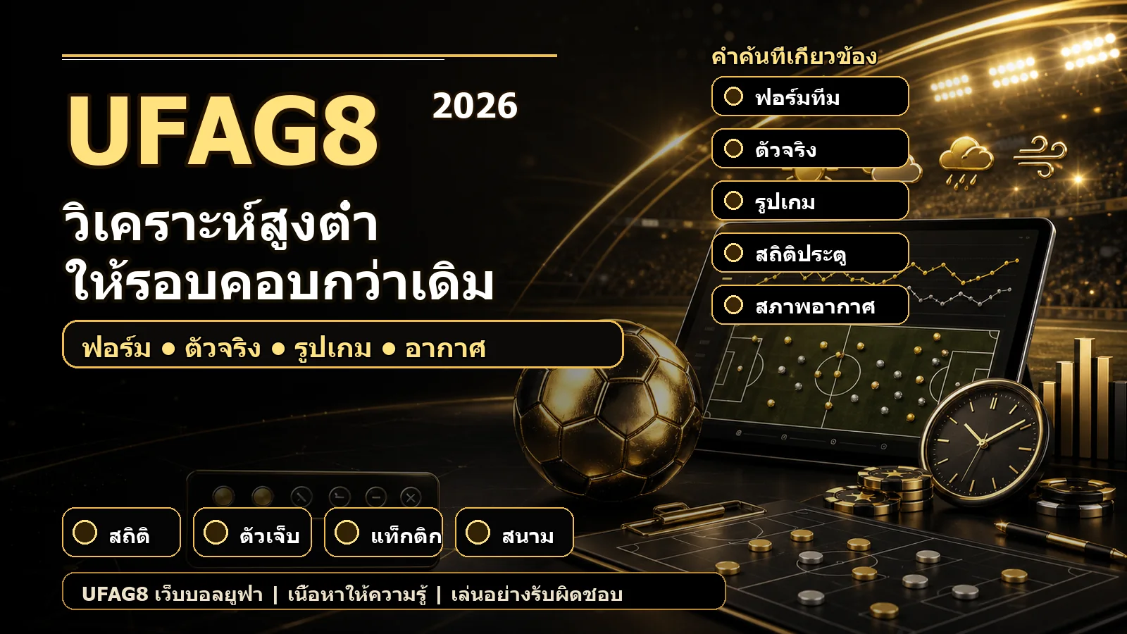 ภาพวิเคราะห์บอลสูงต่ำจากฟอร์ม ตัวจริง รูปเกม และสภาพอากาศ