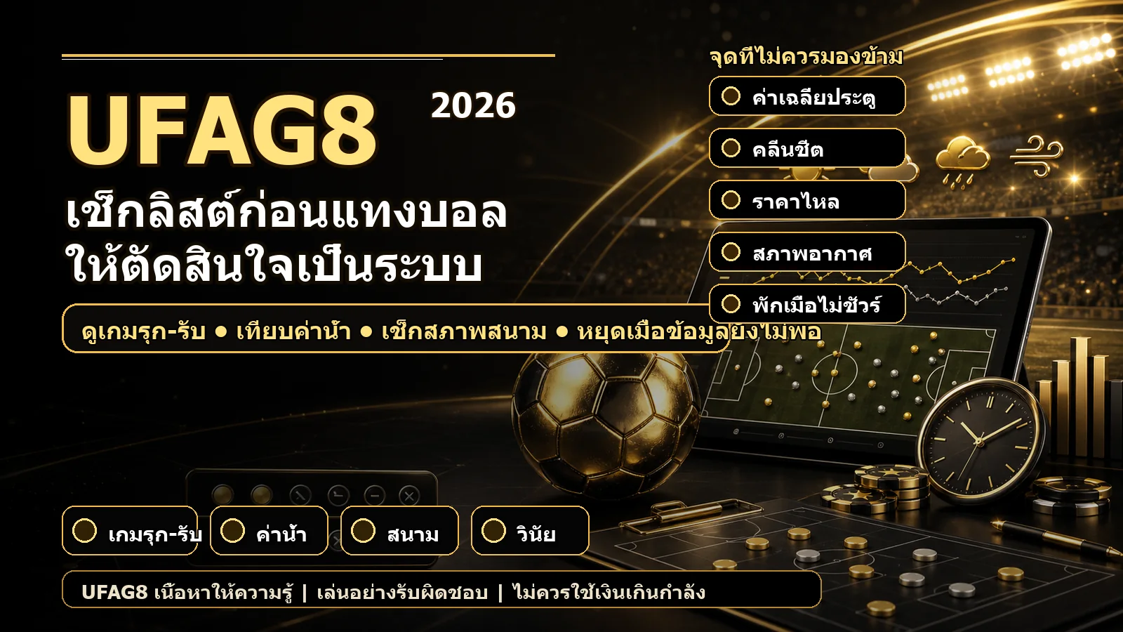 เช็กลิสต์ก่อนแทงบอล UFAG8